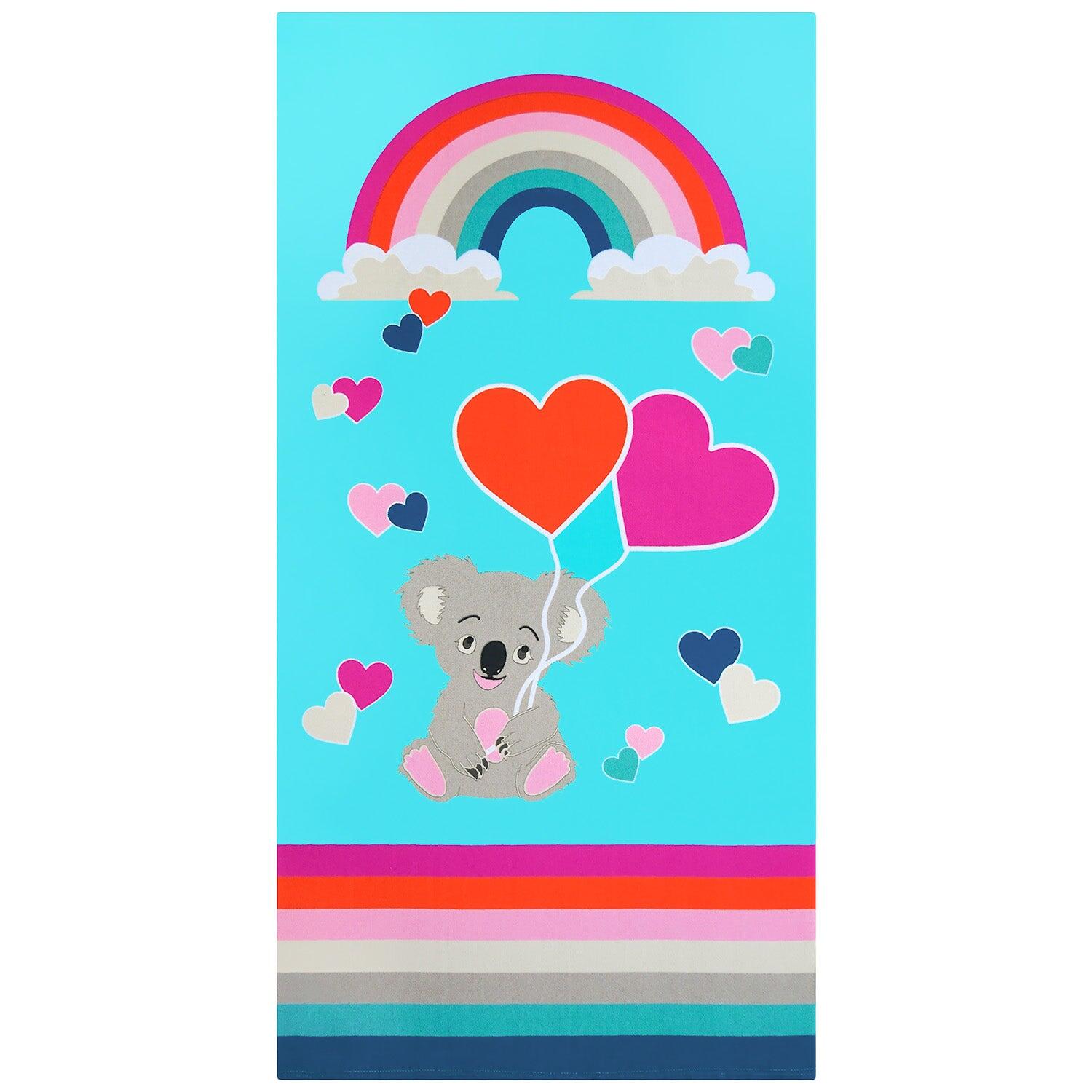 Le Comptoir De La Plage - Serviette De Plage Enfant Microfibre Multicolore 70x140 250g/m² - Koala - Serviette - Multicolore - 40 M - Decathlon