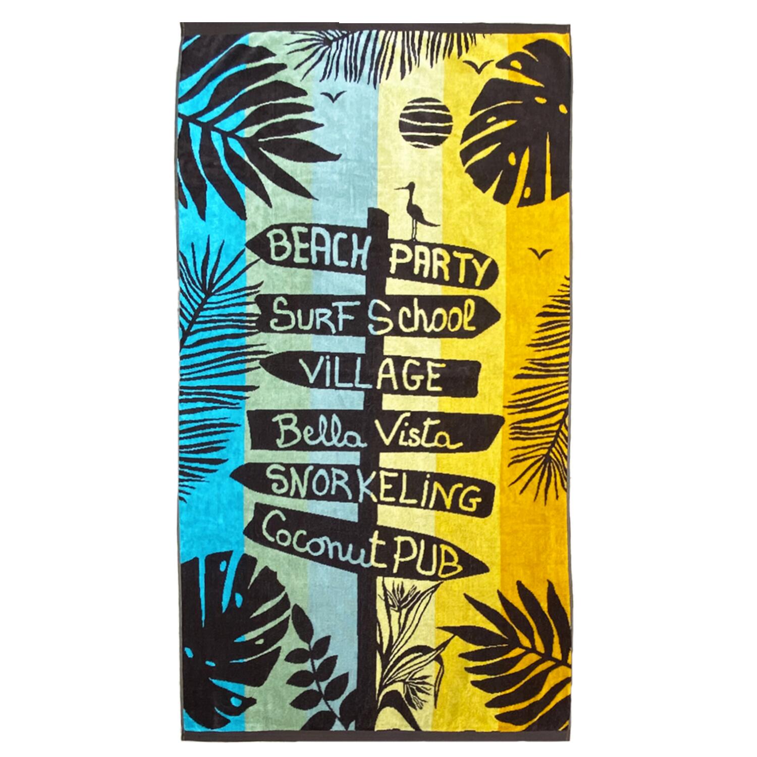 LE COMPTOIR DE LA PLAGE Strandlaken Velours Jacquard Meerfarbig 90x170 400g/m² - Vacances
