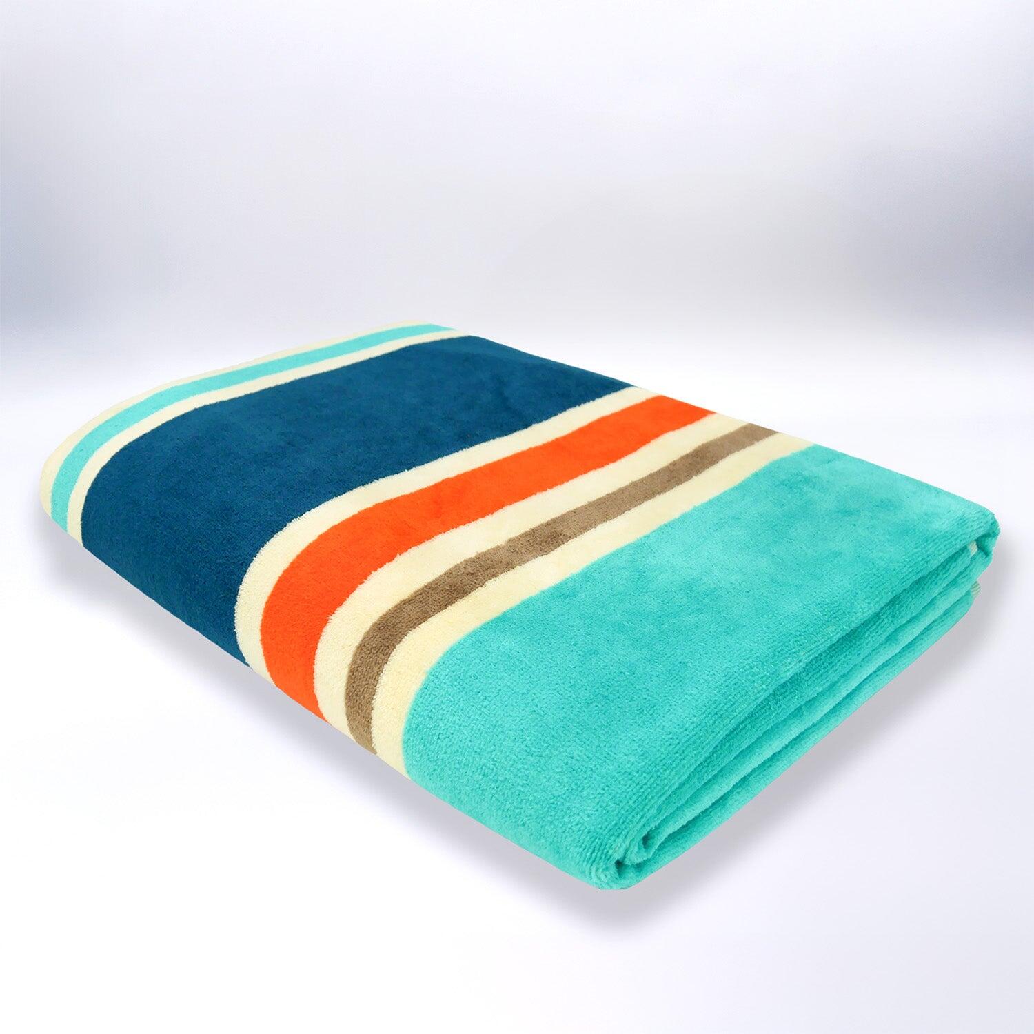 Serviette de plage XL éponge velours Jacquard - Cabrera - 140x180cm - 400g/m² 3/4