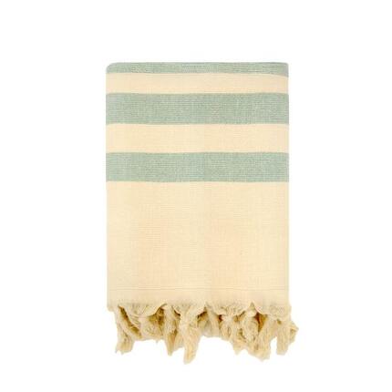 Fouta doublée éponge Marron 90x160 340g/m² - Fidji Cannelle