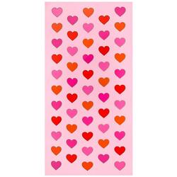 Serviette de plage enfant microfibre Rose 70x140 250g/m² - Cœurs