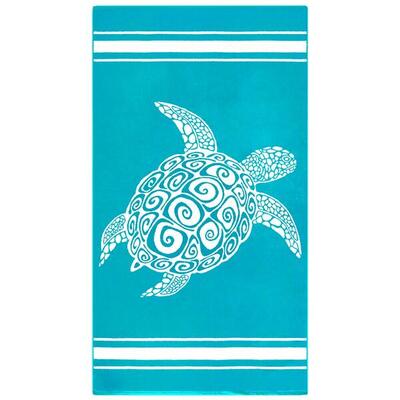 Telo da spiaggia Jacquard Vellutato Blu 90x170 400g/m² - Ushaka
