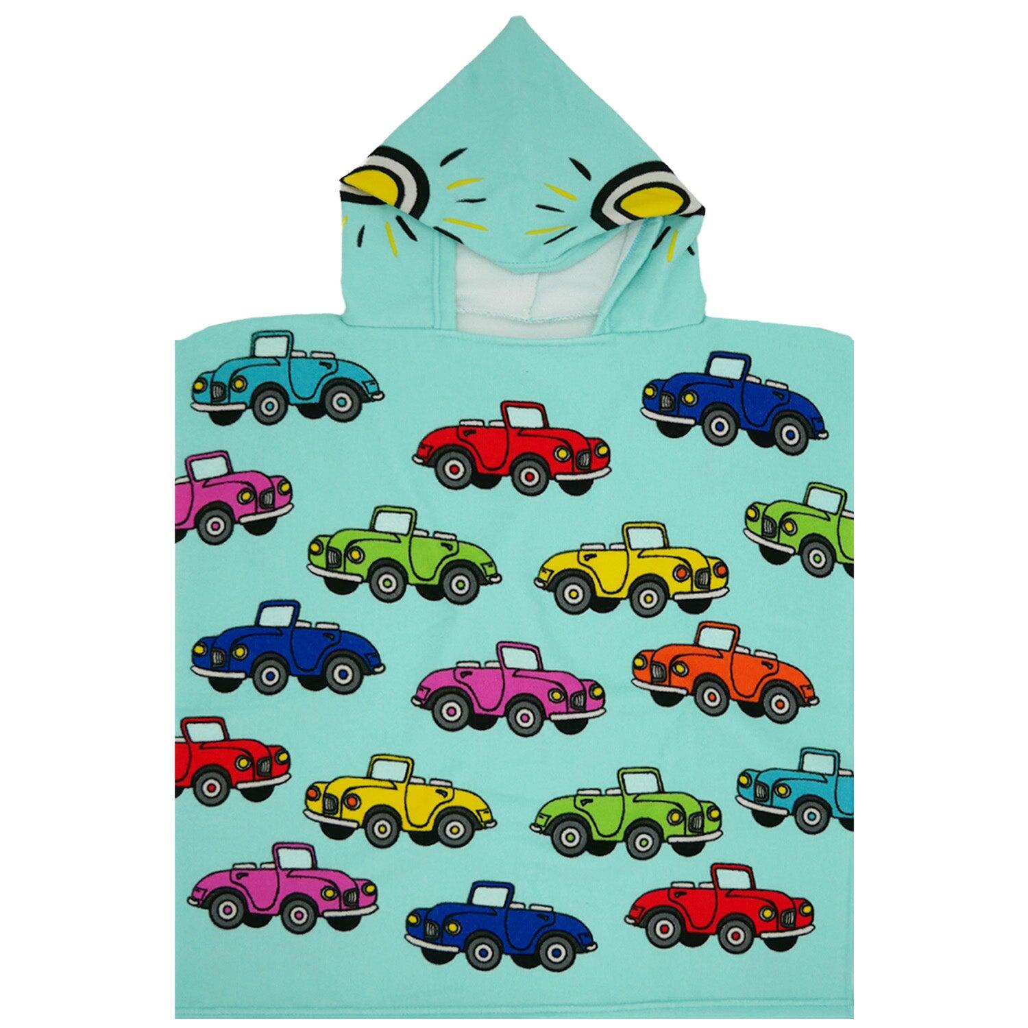 LE COMPTOIR DE LA PLAGE Kinder-Poncho Microvezel Multicolor 60x60 250g/m² - Poncho Auto's