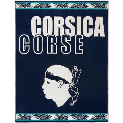 Telo da spiaggia XL Jacquard Vellutato Blu 140x180 400g/m² - Bastia