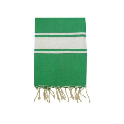 Fouta plate traditionnelle - Kozo Vert Emeraude - 100x200cm - 190g/m²