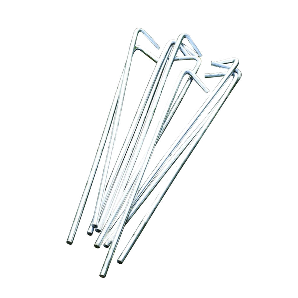 Regatta 7-Piece Silver Steel Tent Pegs for Hiking