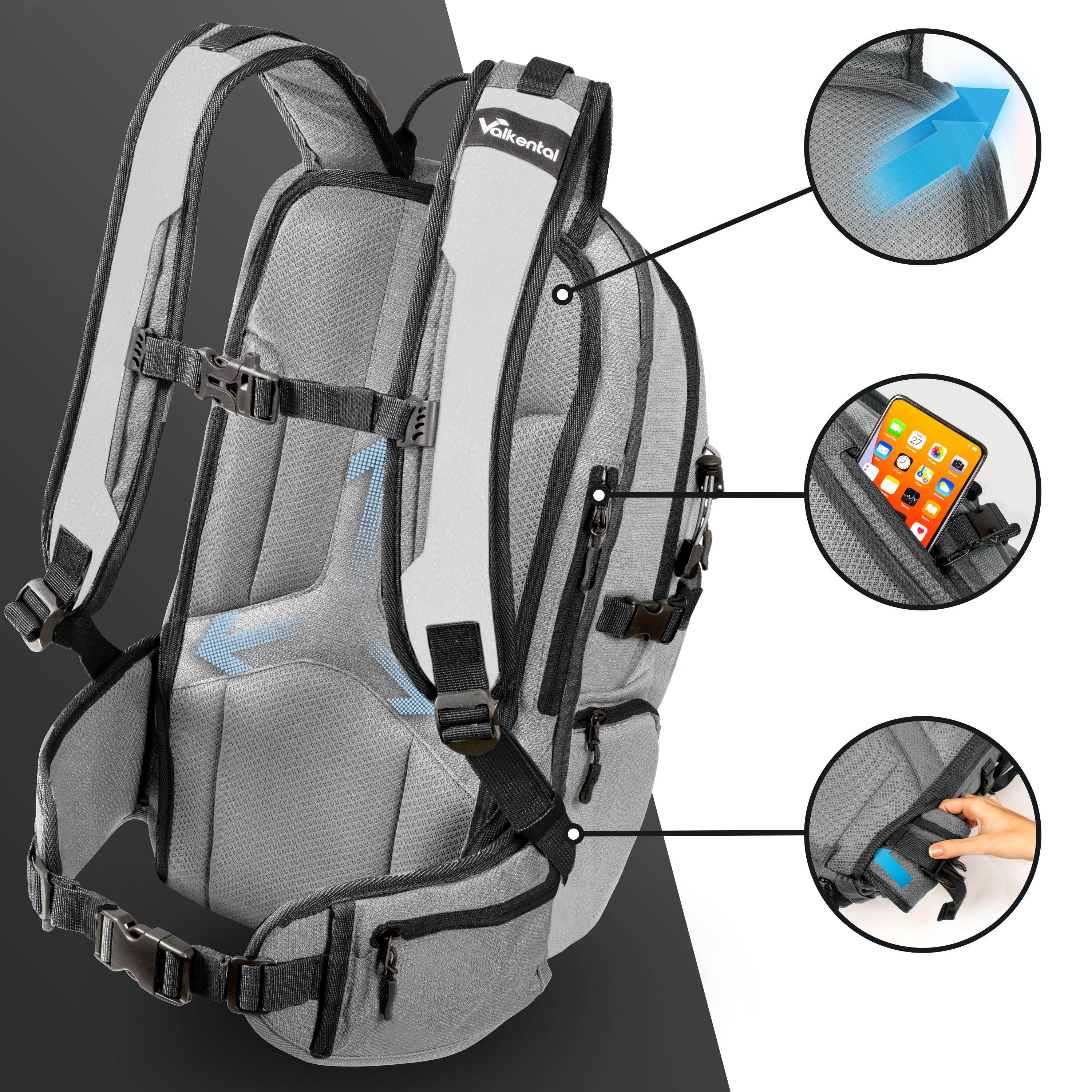 Rucksack Wanderrucksack Naturwandern Reiserucksack Wasserfest 22 L - Explorer 2/7
