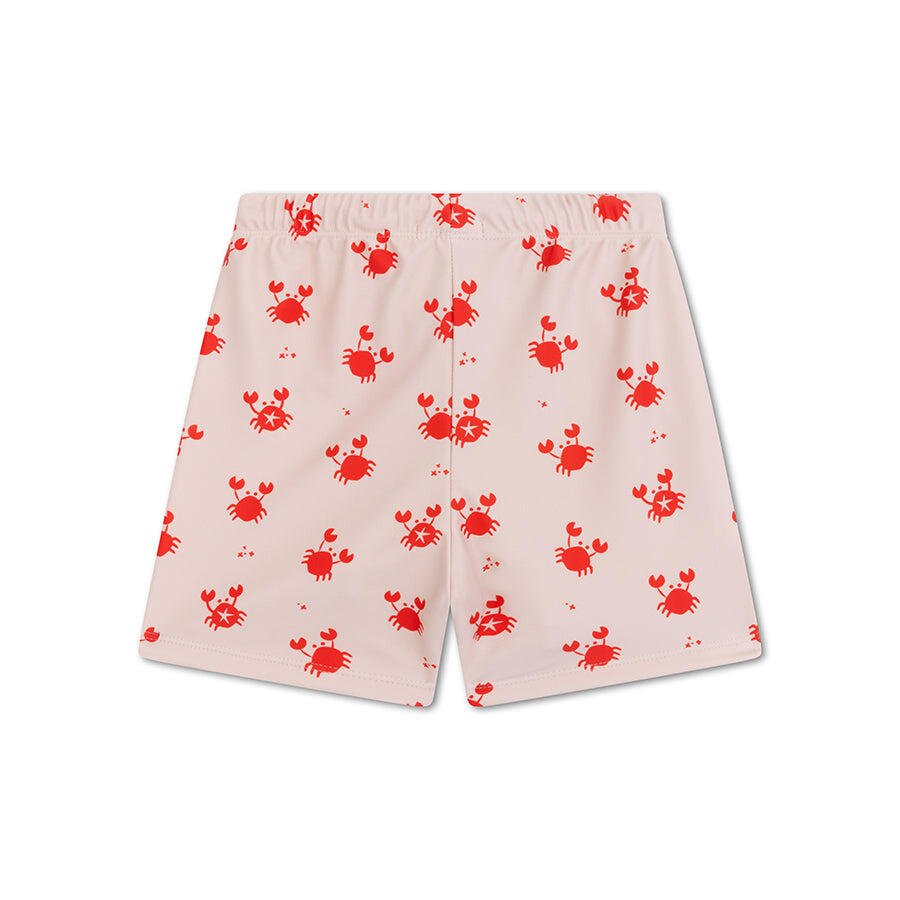 Swim Essentials | Beige/Rode Krabjes UV Zwemboxer Jongens - Maat 62/68 2/4