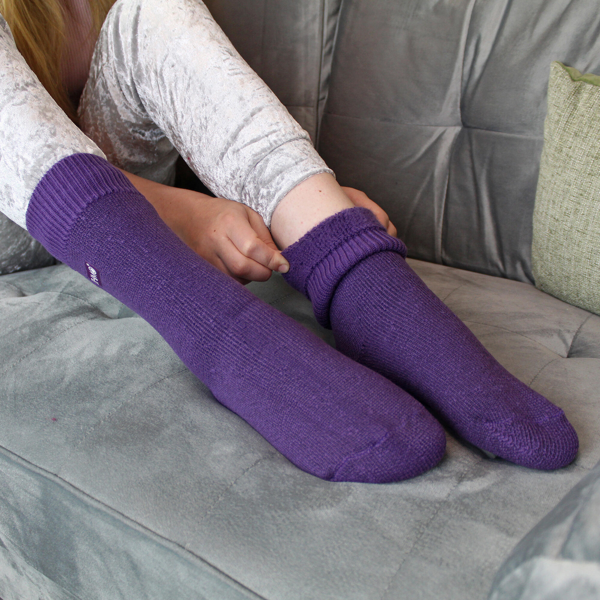 THMO - 3 Paires Enfants Chaussettes Chaudes Hiver Crew Garçon Fille 3/6