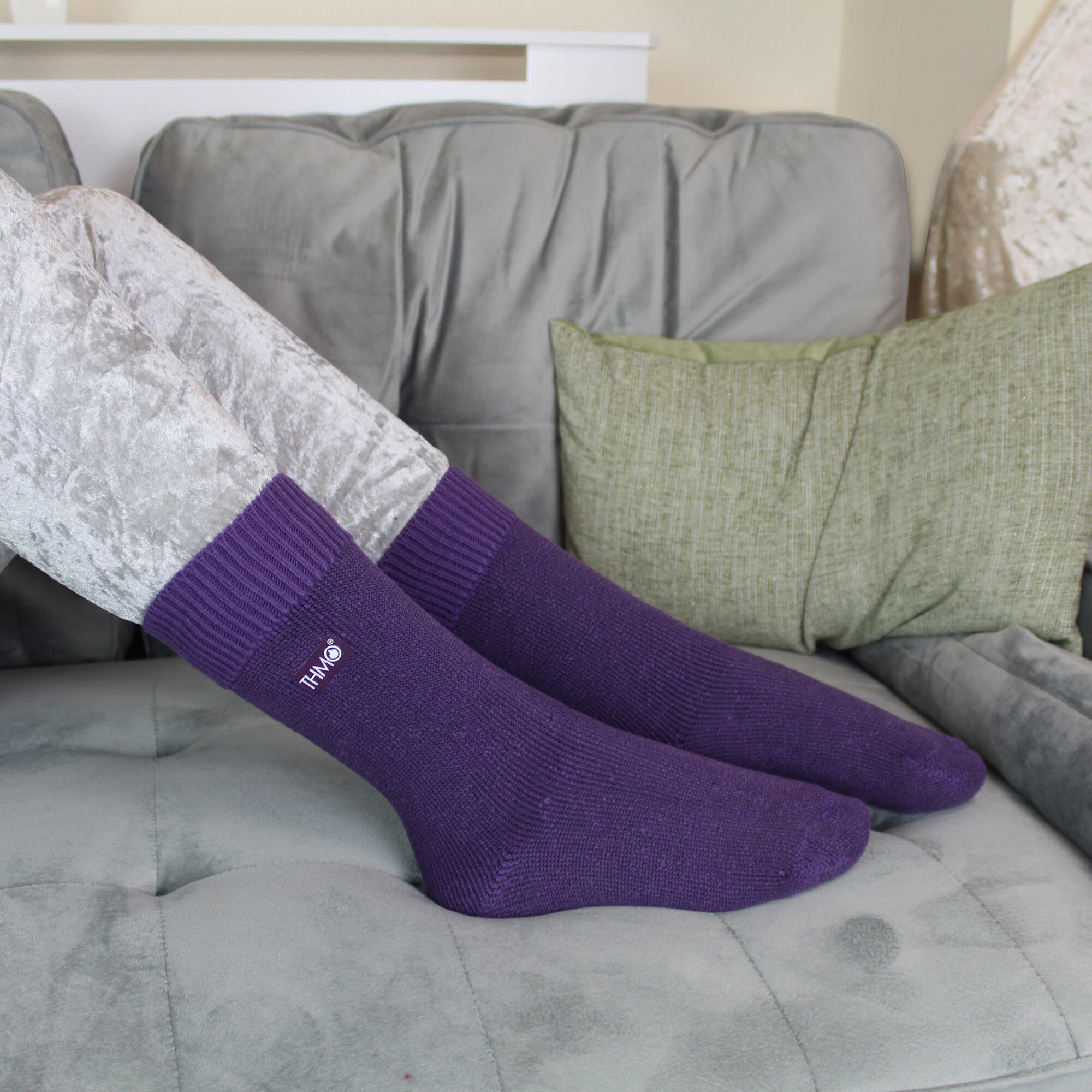 THMO - Enfants Chaussettes Hiver pour Garcon et Fille | Unies Thermiques 4/6