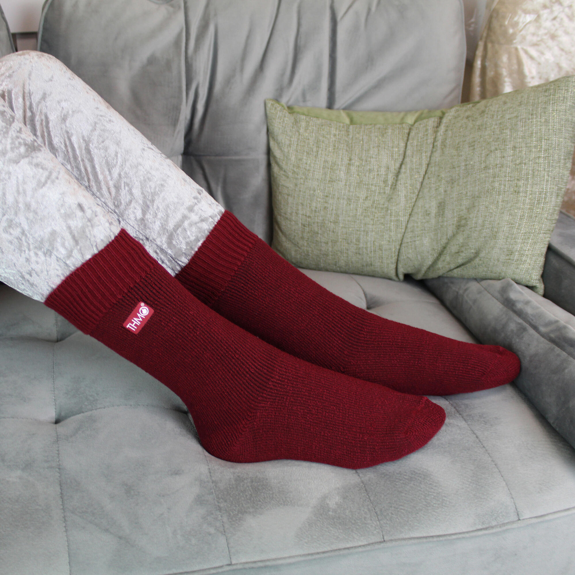 THMO - 3 Paires Enfants Chaussettes Chaudes Hiver Crew Garçon Fille 3/6