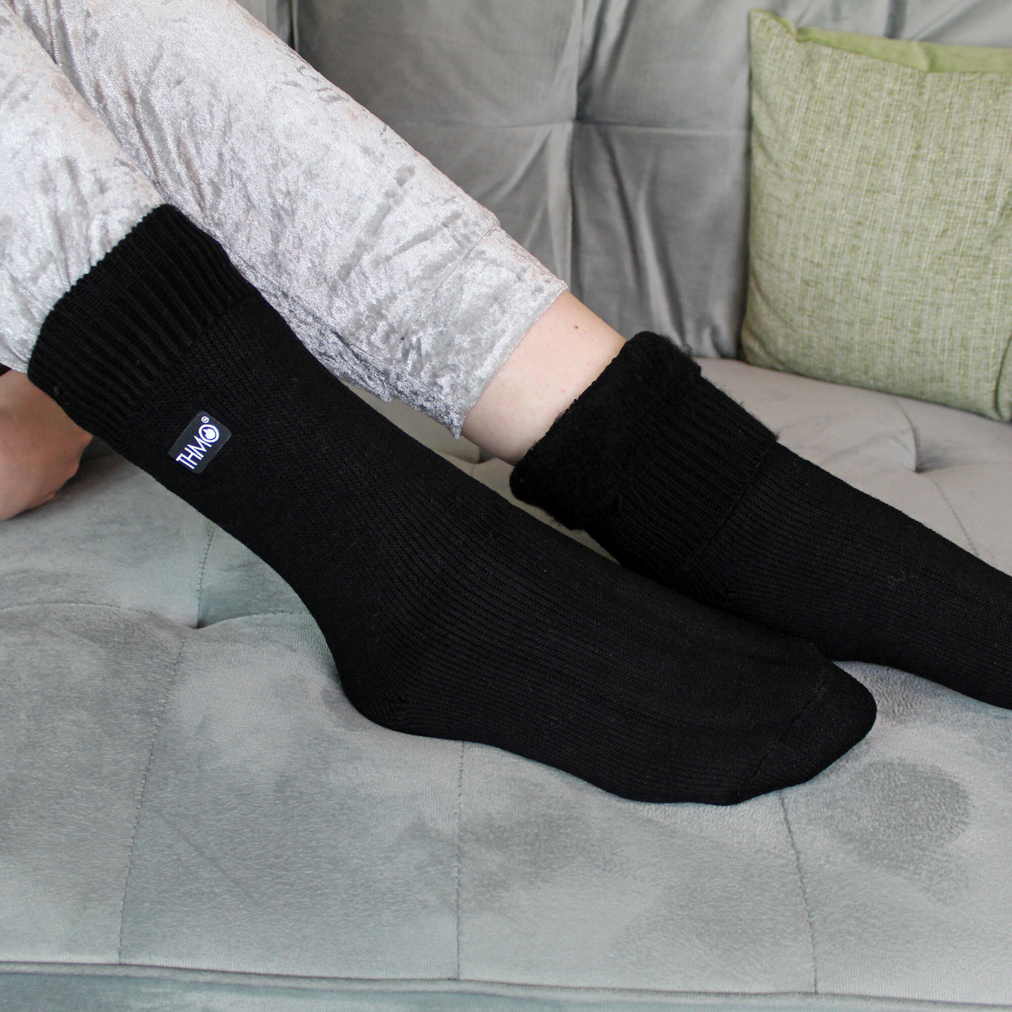 3 Pairs Kids Thermal Socks | Ribbed Soft Top Fleece Fluffy Inner Warm Socks 3/6