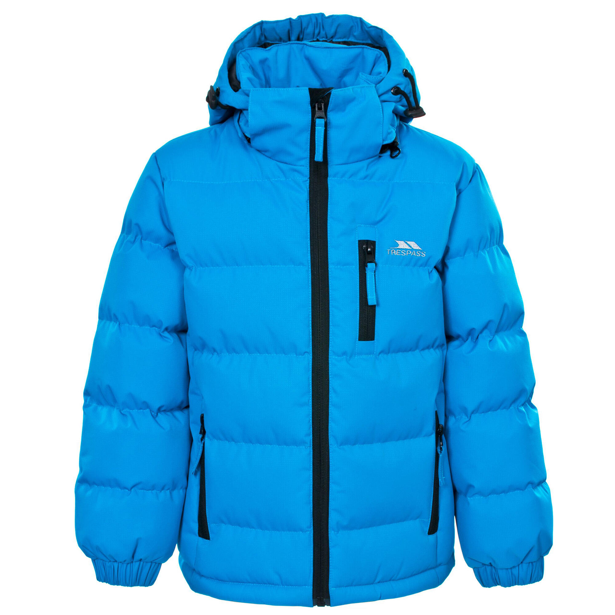 TRESPASS Boys Tuff Hooded Jacket (Blue)
