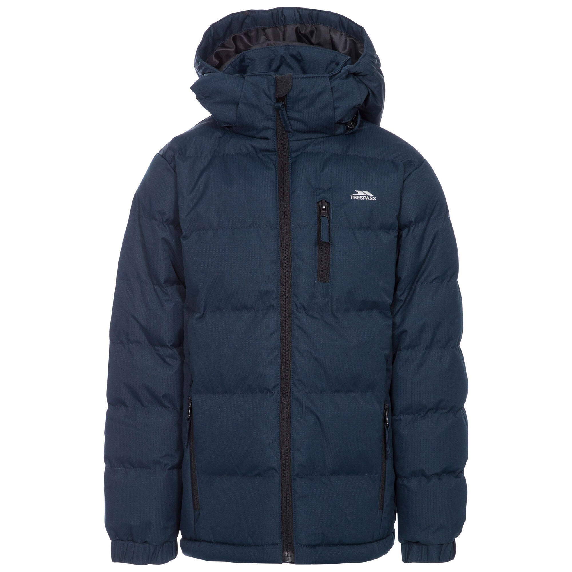 TRESPASS Boys Tuff Hooded Jacket (Navy)