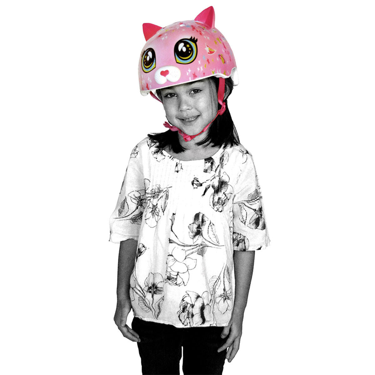 Capacete de ciclismo infantil C-preme Raskullz Toddler 3 Pink Cat 7/7