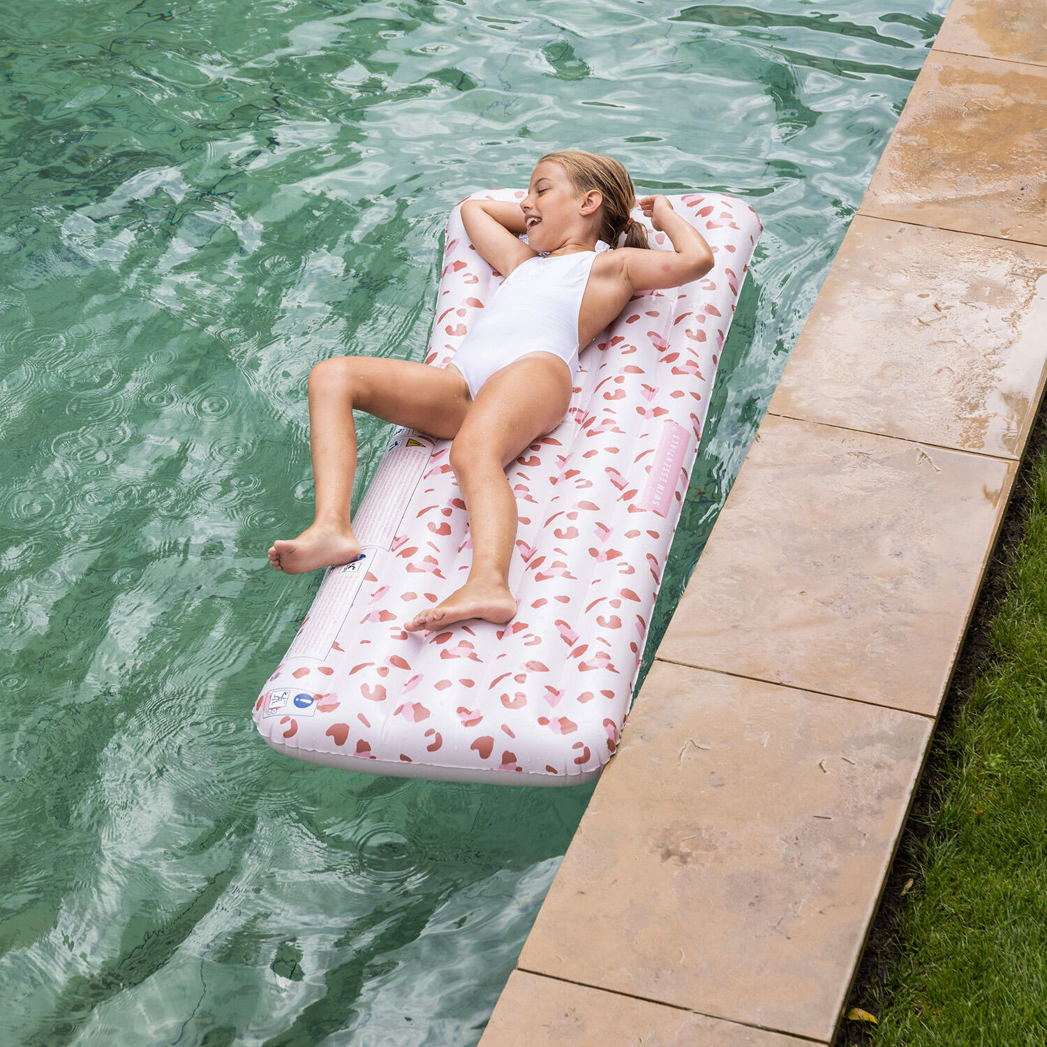 Matelas de piscine - Vieux Rose - Leopard - 177 cm 2/3