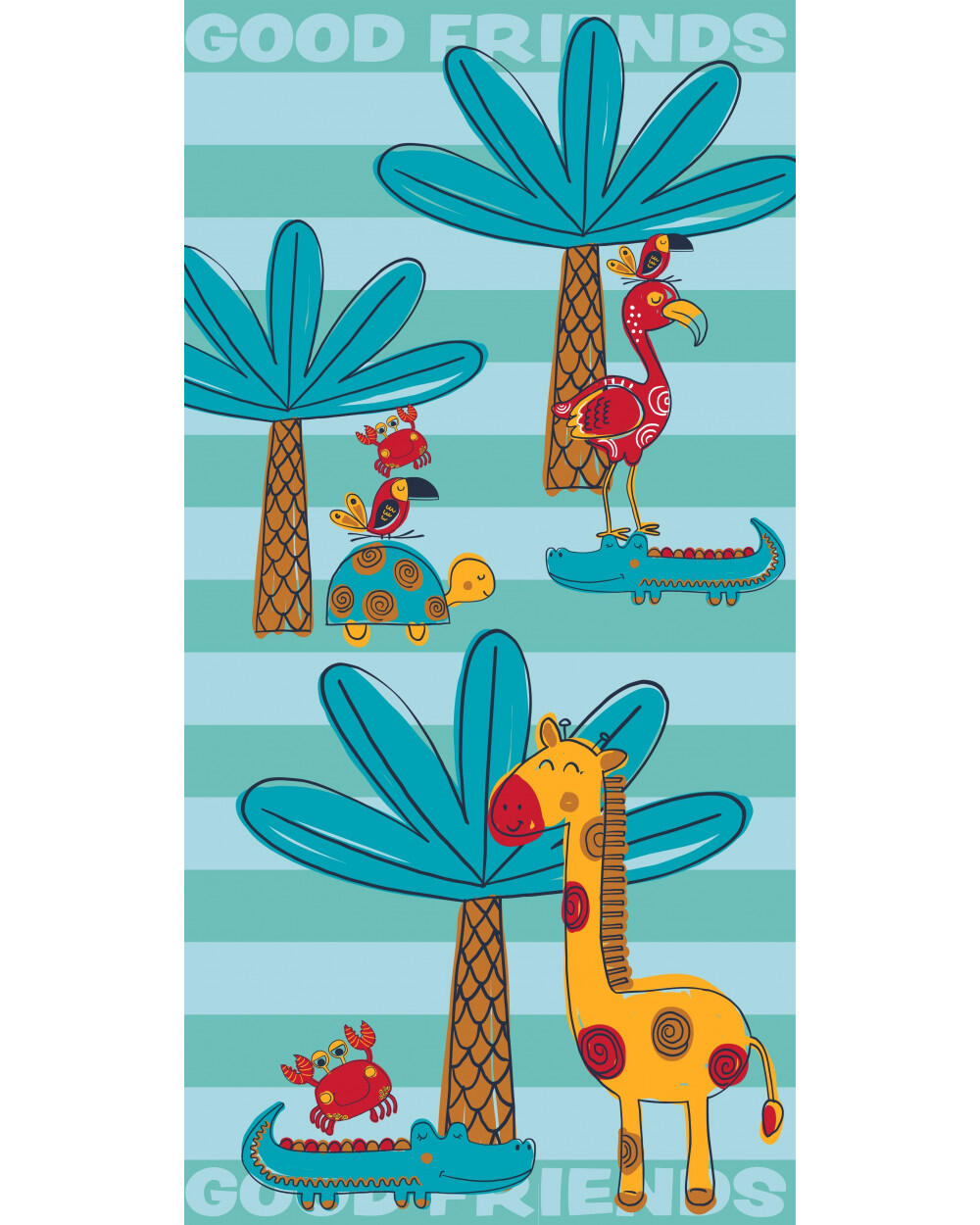 SUN & SURF TOALLA DE PLAYA MICROFIBRA INFANTIL GOOD FRIENDS
