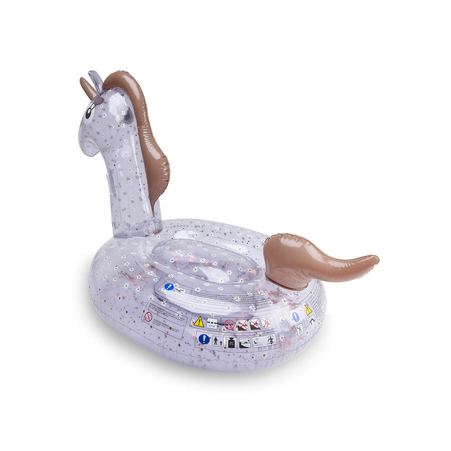 Licorne gonflable - Bleue - Fleur marguerite - 150 cm 2/4