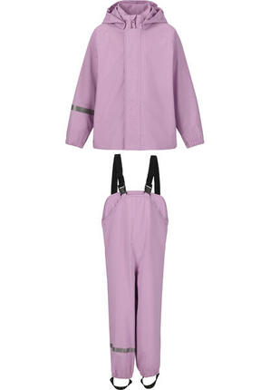 Regenanzug mit Muster Kinder Zigzag Roze