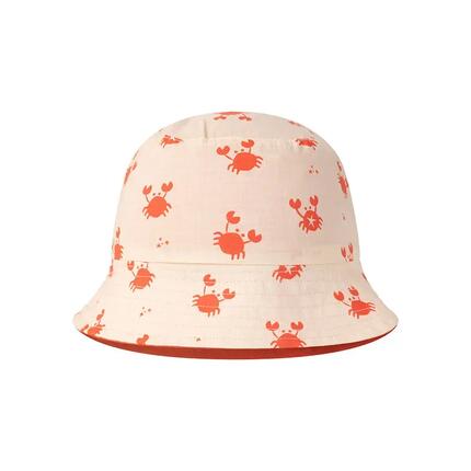 Swim Essentials Zonnehoed Omkeerbaar - Beige/rood - Crabby