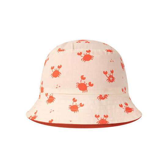 Swim Essentials Zonnehoed Omkeerbaar - Beige/rood - Crabby