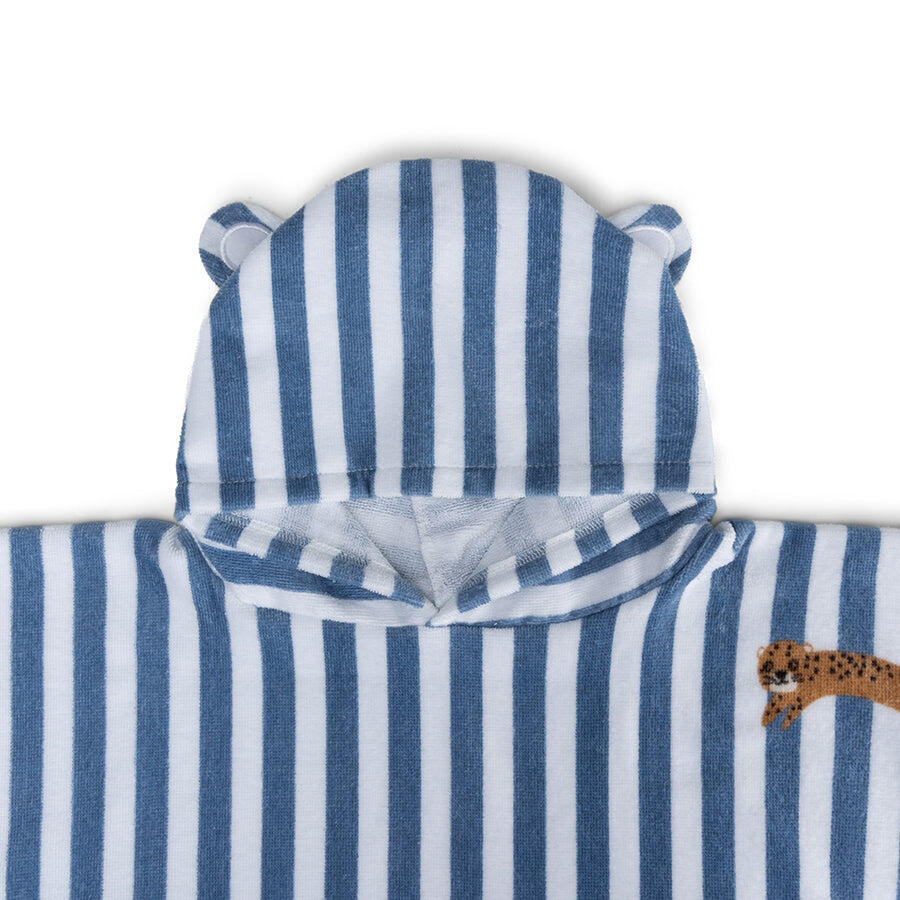 Swim Essentials | Accappatoio Leopardo poncho in cotone marrone 65 x 65 cm 2/3