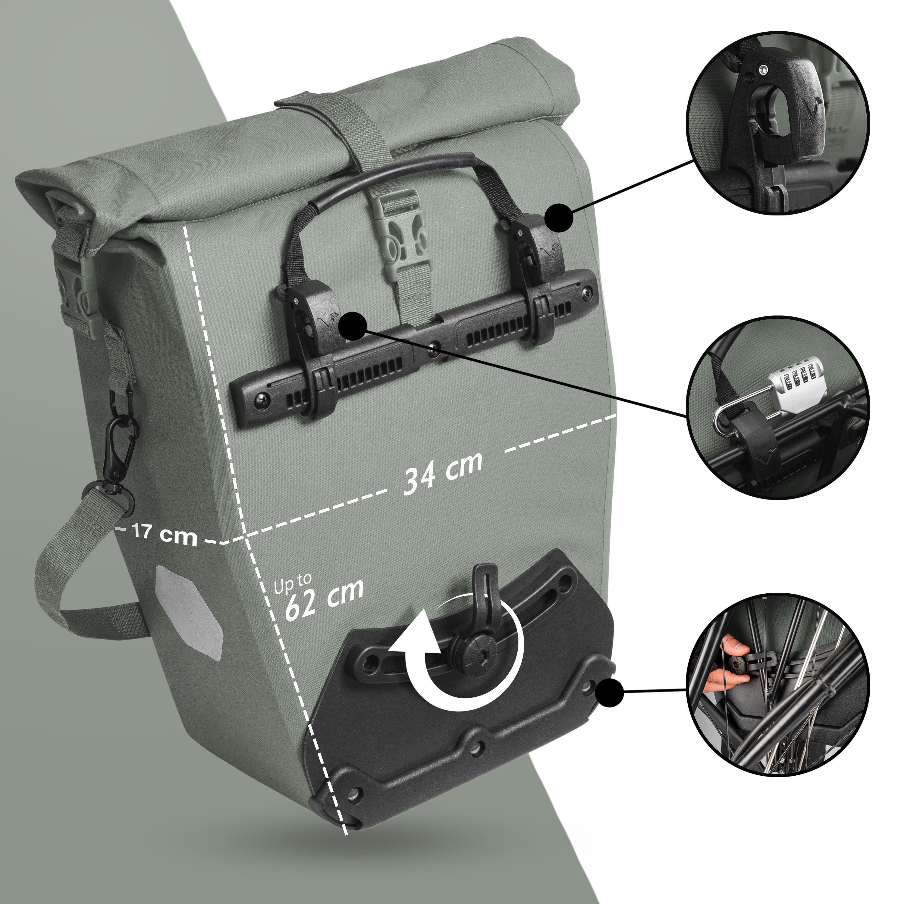 Alforge bagageiro bolsa tiracolo impermeável 28 L - ValkOcean 2/5
