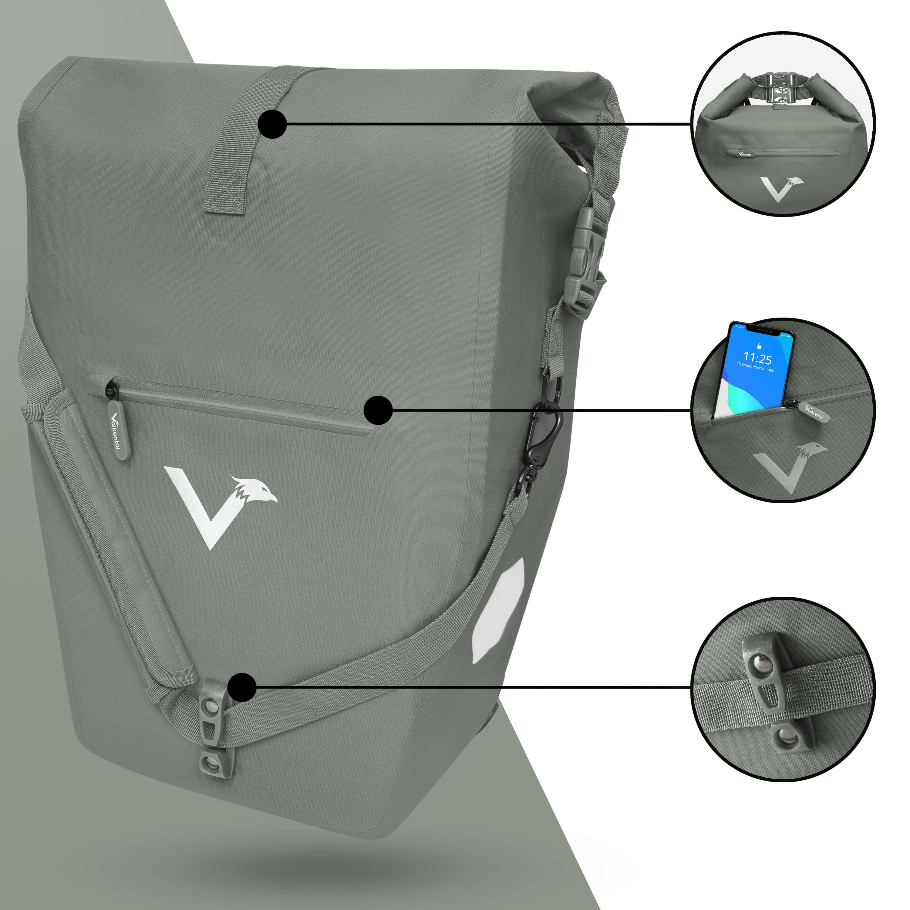 Alforge bagageiro bolsa tiracolo impermeável 28 L - ValkOcean 3/5