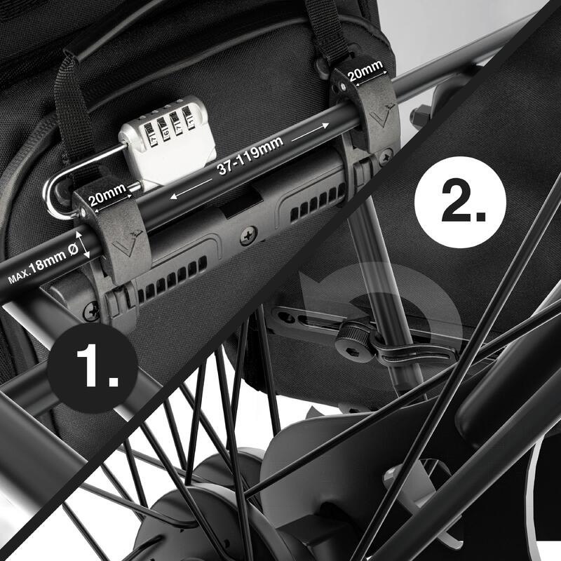 Sacoche velo porte bagages bikepacking, velo sac a dos etanche 23L