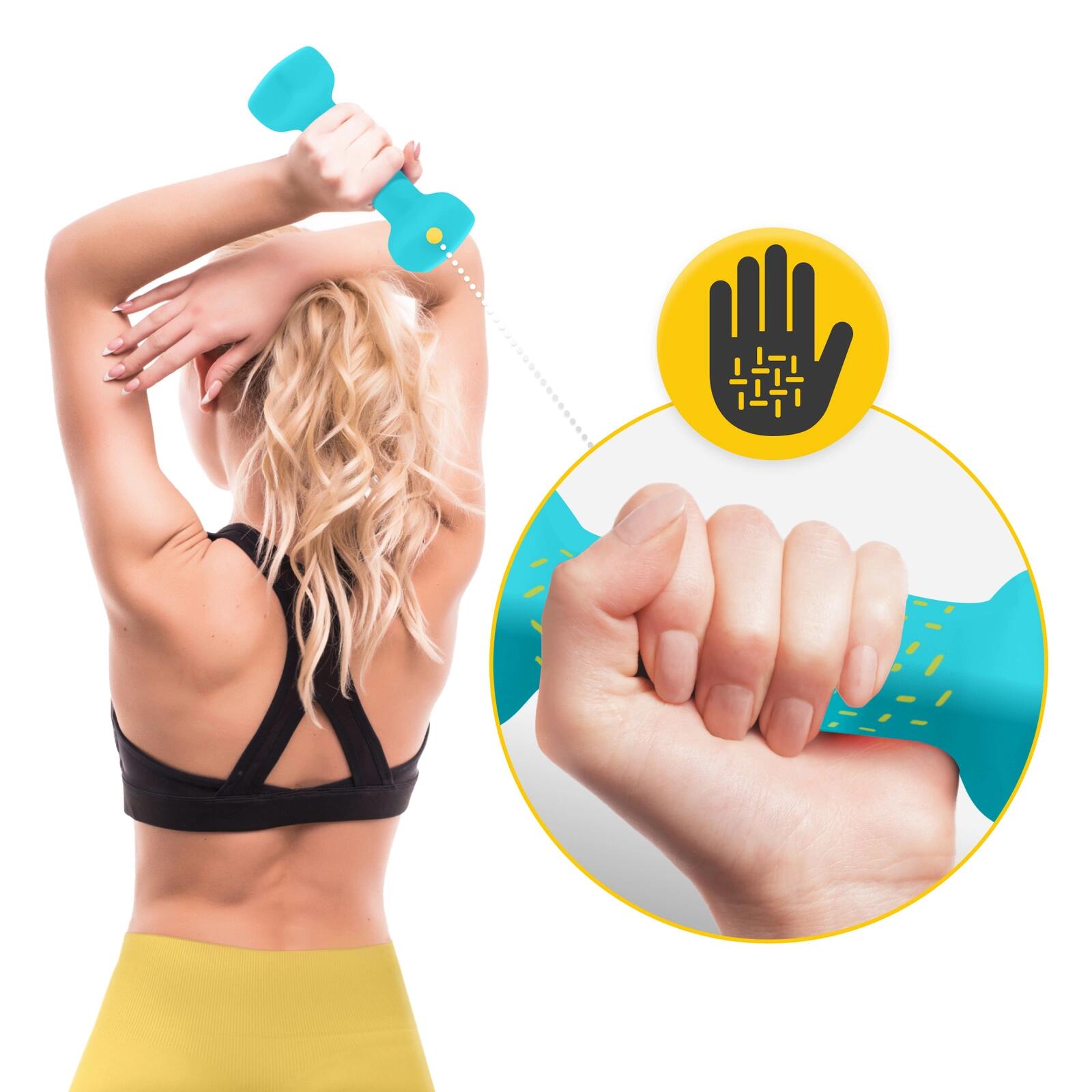 Coppia manubri fitness palestra ghisa vinile antiscivolo CLASSIC 4FIZJO 2/6