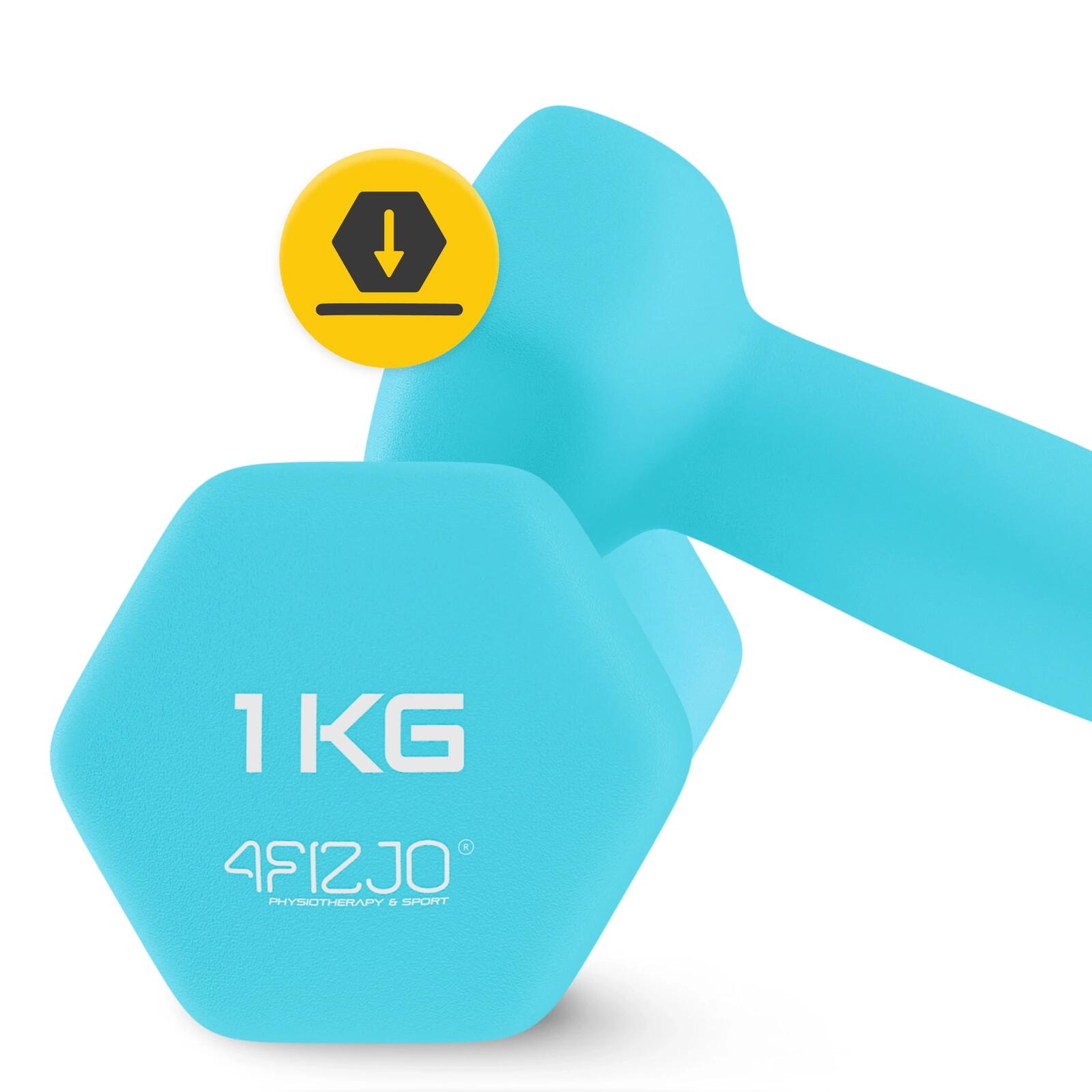 Coppia manubri fitness palestra ghisa vinile antiscivolo CLASSIC 4FIZJO 3/6