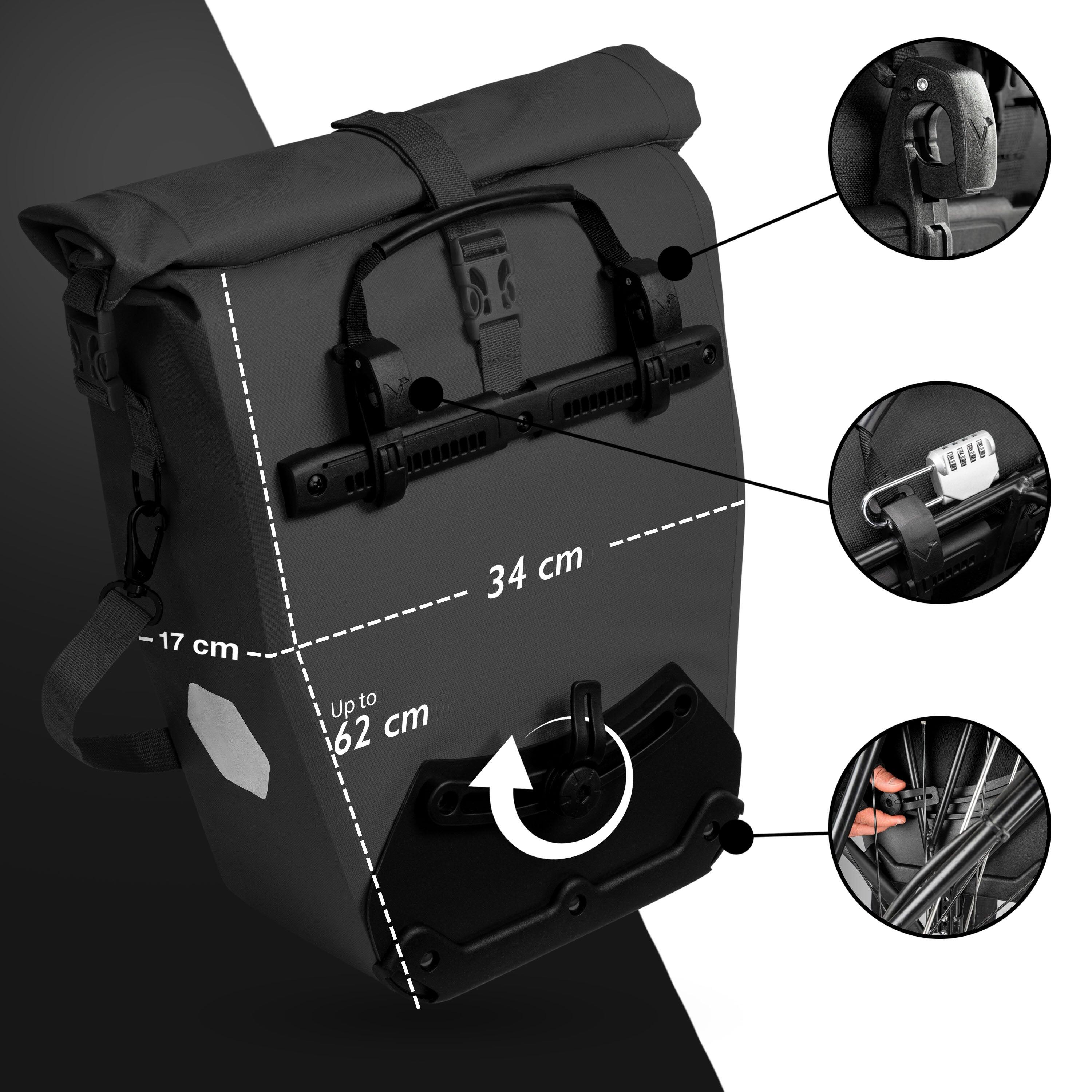 Alforge bagageiro bolsa tiracolo impermeável 28 L - ValkOcean 2/5