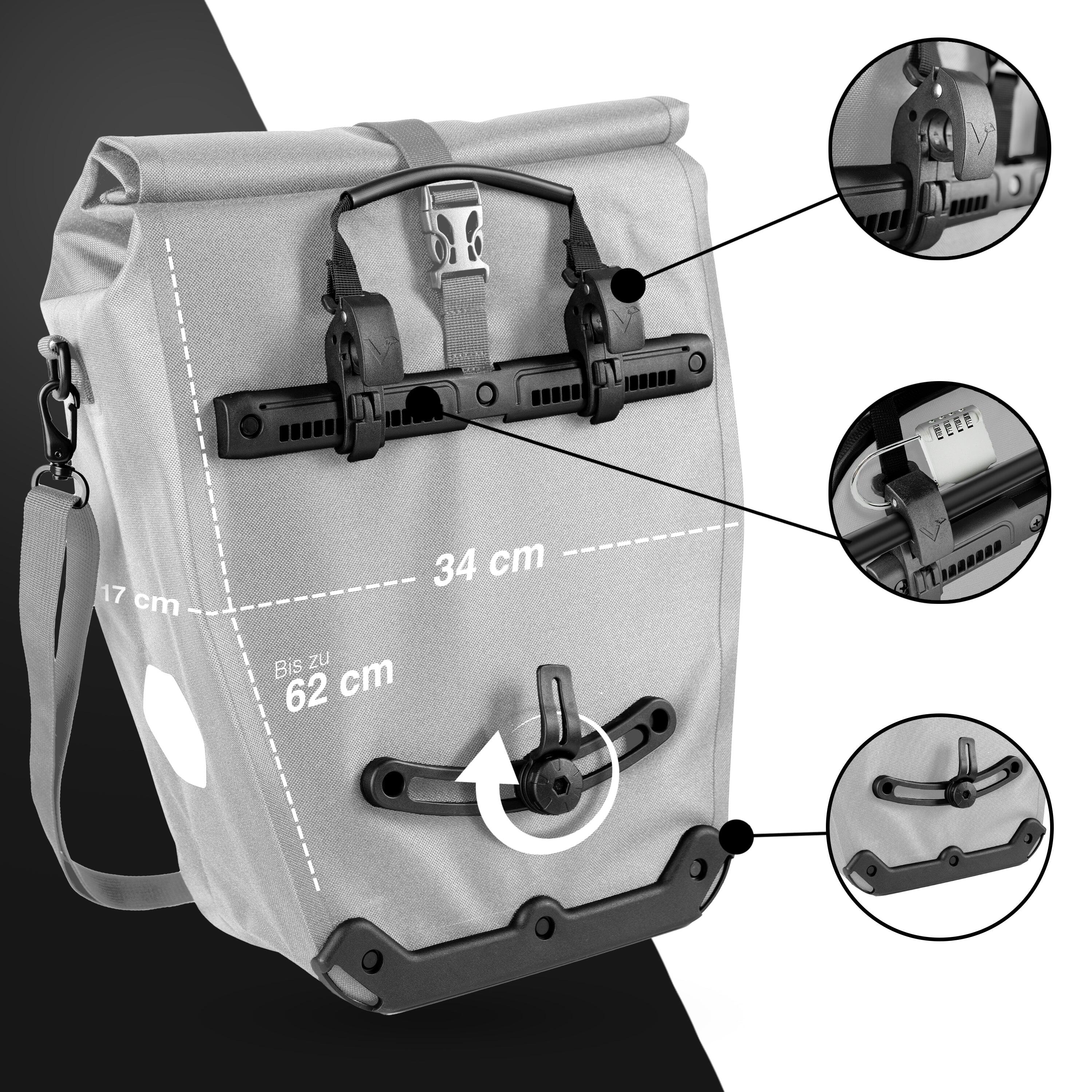 Sacoche velo Sacoche de porte-bagages, bikepacking Sacoche de paule etanche 28L 3/6