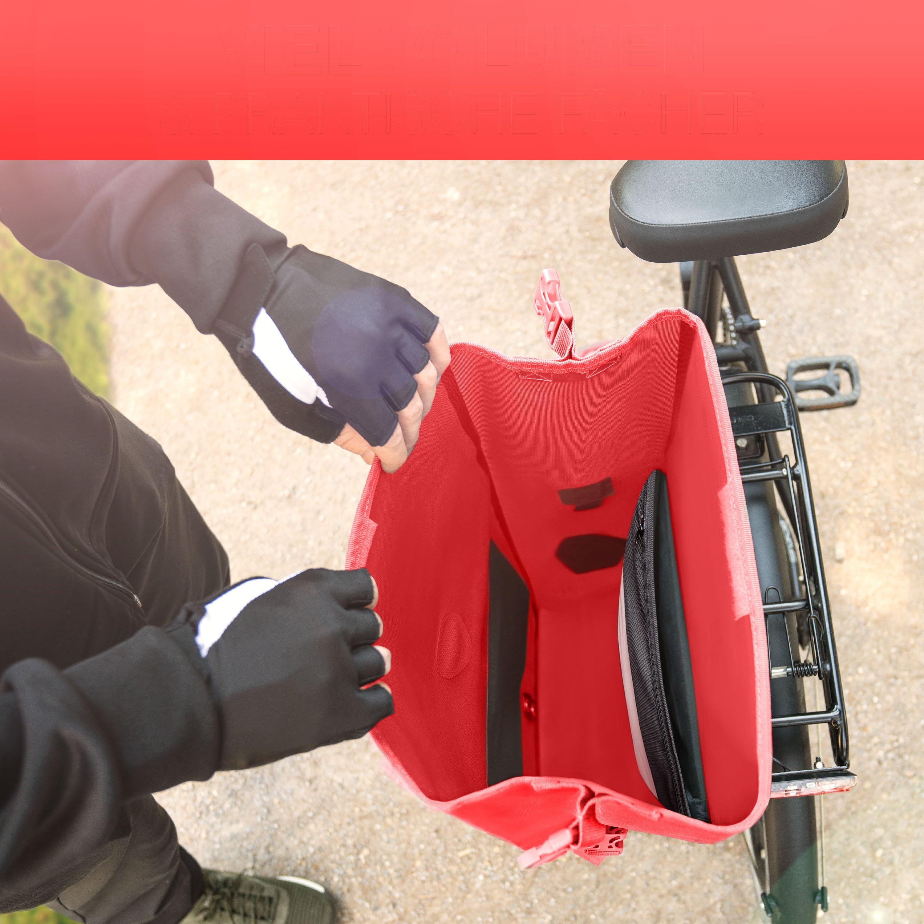 Fahrradtasche 2er-Set Gepäckträgertasche und Umhängetasche 2in1 28L - Ocean 4/5