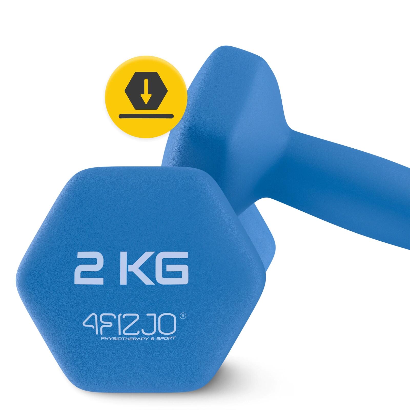 Coppia manubri fitness palestra ghisa vinile antiscivolo CLASSIC 4FIZJO 3/7