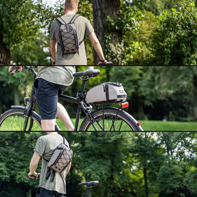 Sacoche velo Sacoche de porte-bagages + sac a dos + sacoche 3-en-1 etanche 10L