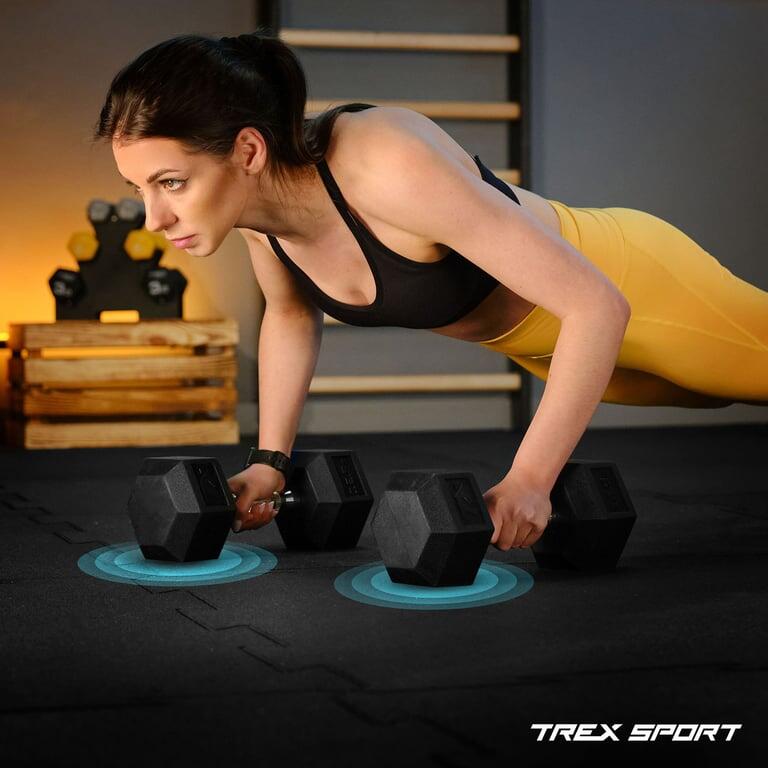 Halteră oțel cauciucată pentru exerciții Trex Sport 1x25kg 4/7