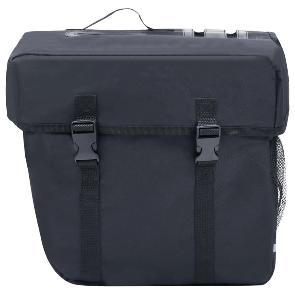 Fahrradtasche vidaXL Doppeltasche schwarz 35 L 3/4