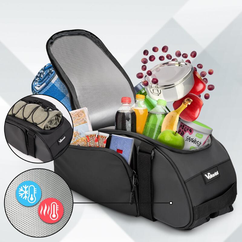 Bagageiro impermeável com função mochila e térmica - Trunk Bag 10 L