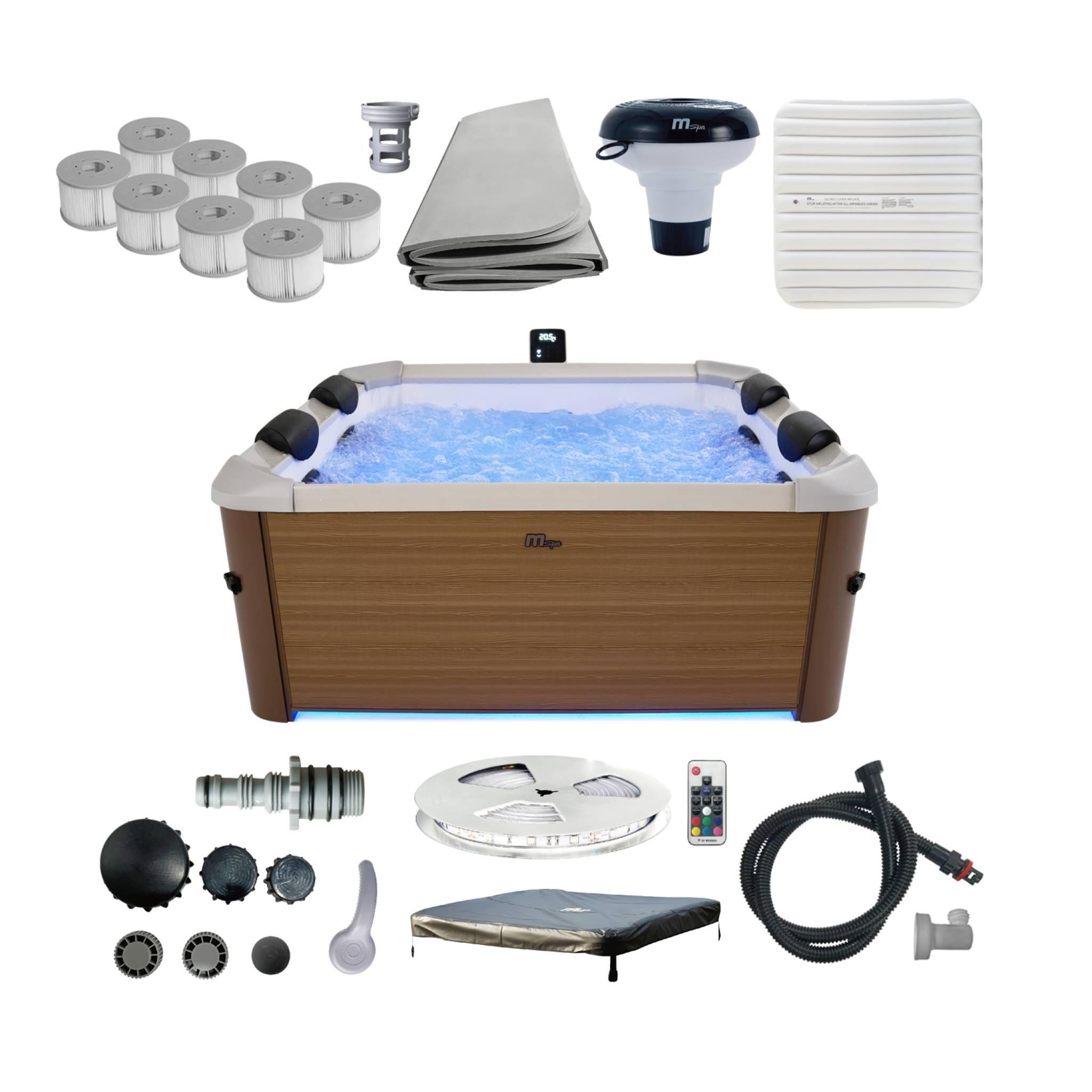Spa rigide 6 places hydromassages Amber 160cm + 8 filtres | sweeek 5/5