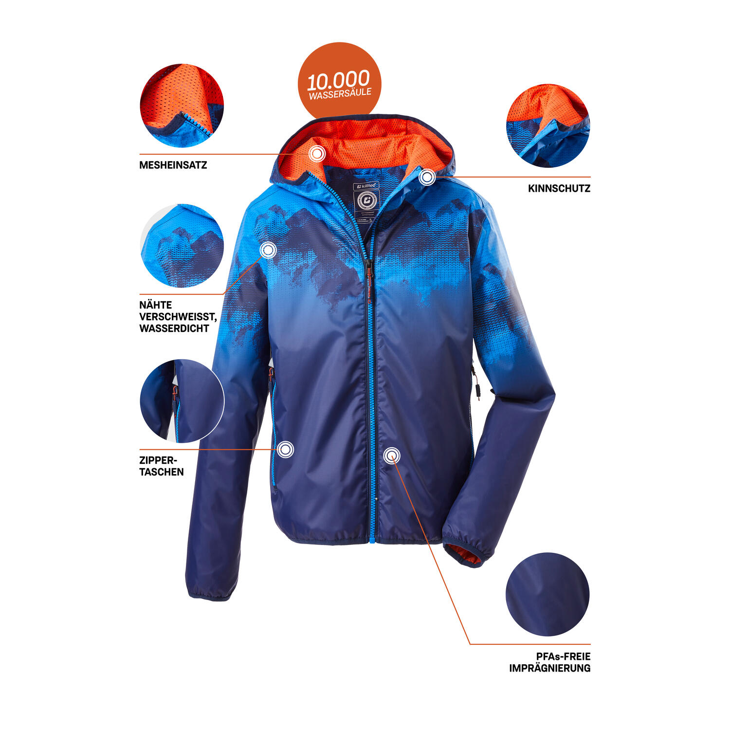 Jungen, Kinder Outdoorjacke Lyse 6/7