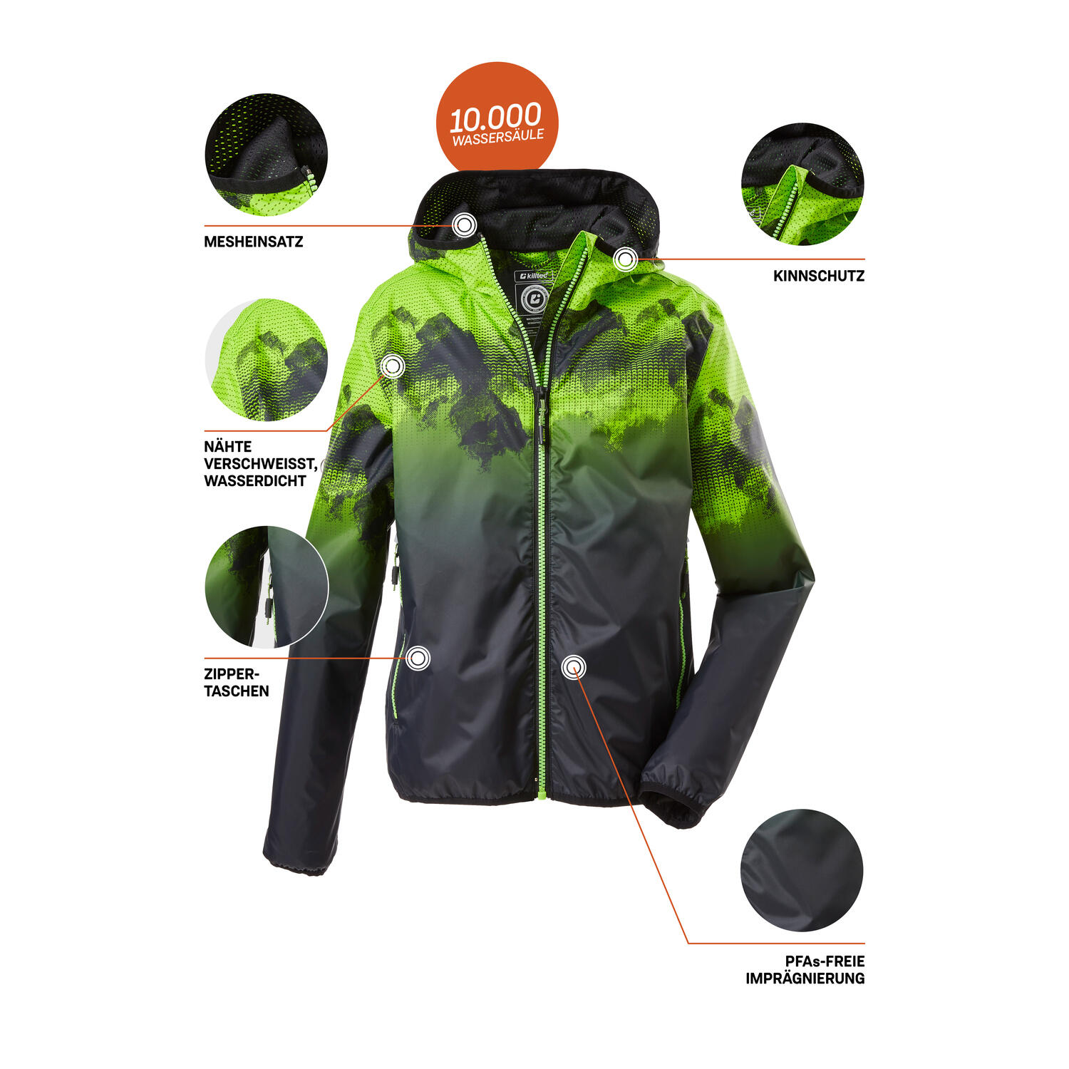 Jungen, Kinder Outdoorjacke Lyse 6/7