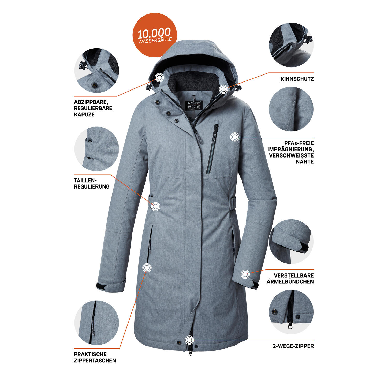 Damen Parka KOW 303 WMN PRK 6/7
