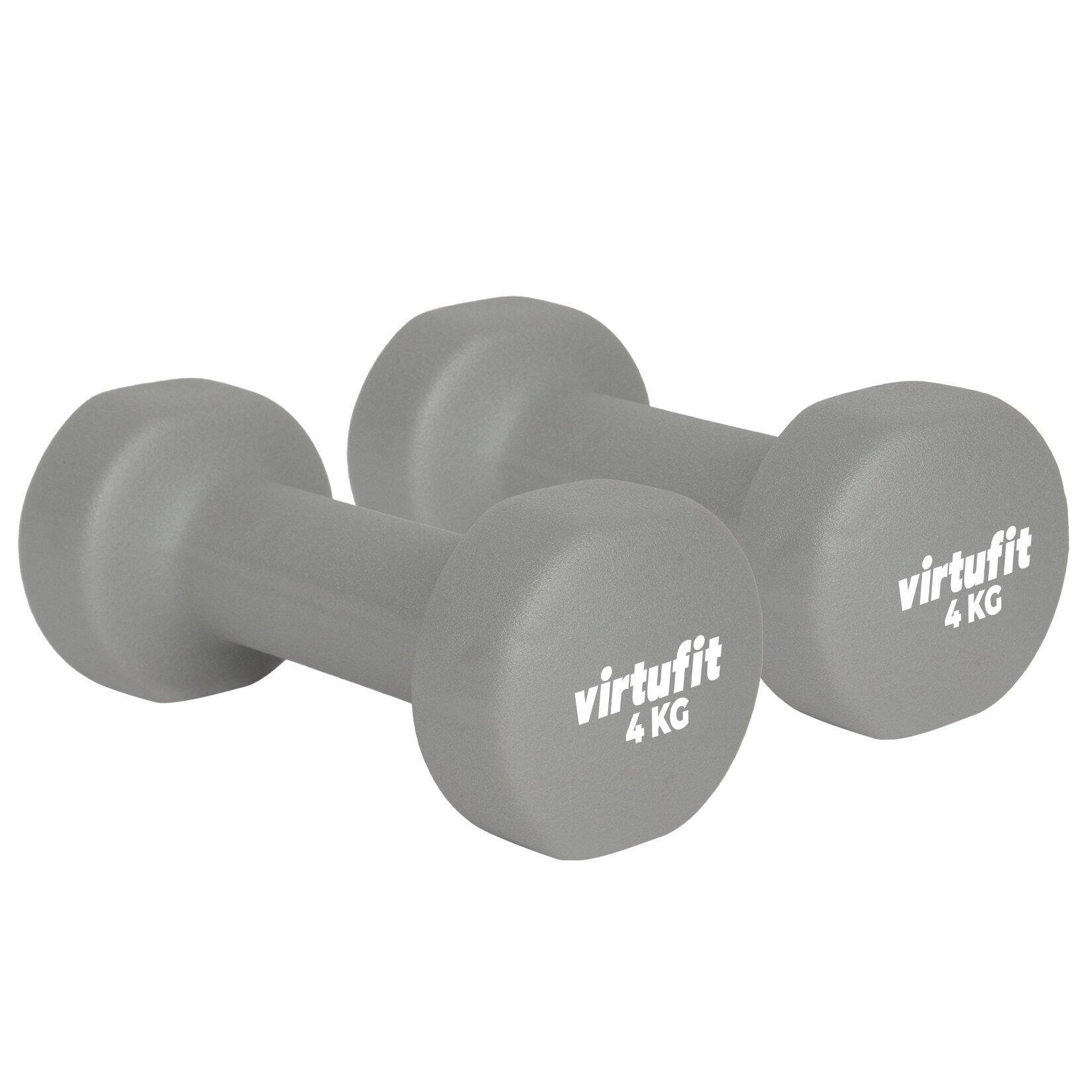 Virtufit - Vinyle Haltère Pro - 2 X 4 Kg - Haltère - Bleu - 8 Kg - Decathlon
