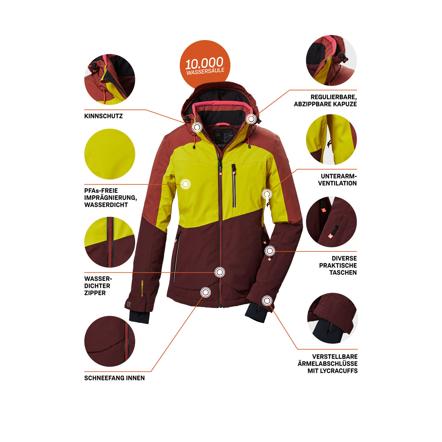 Damen Skijacke KSW 37 WMNJCKT 7/8