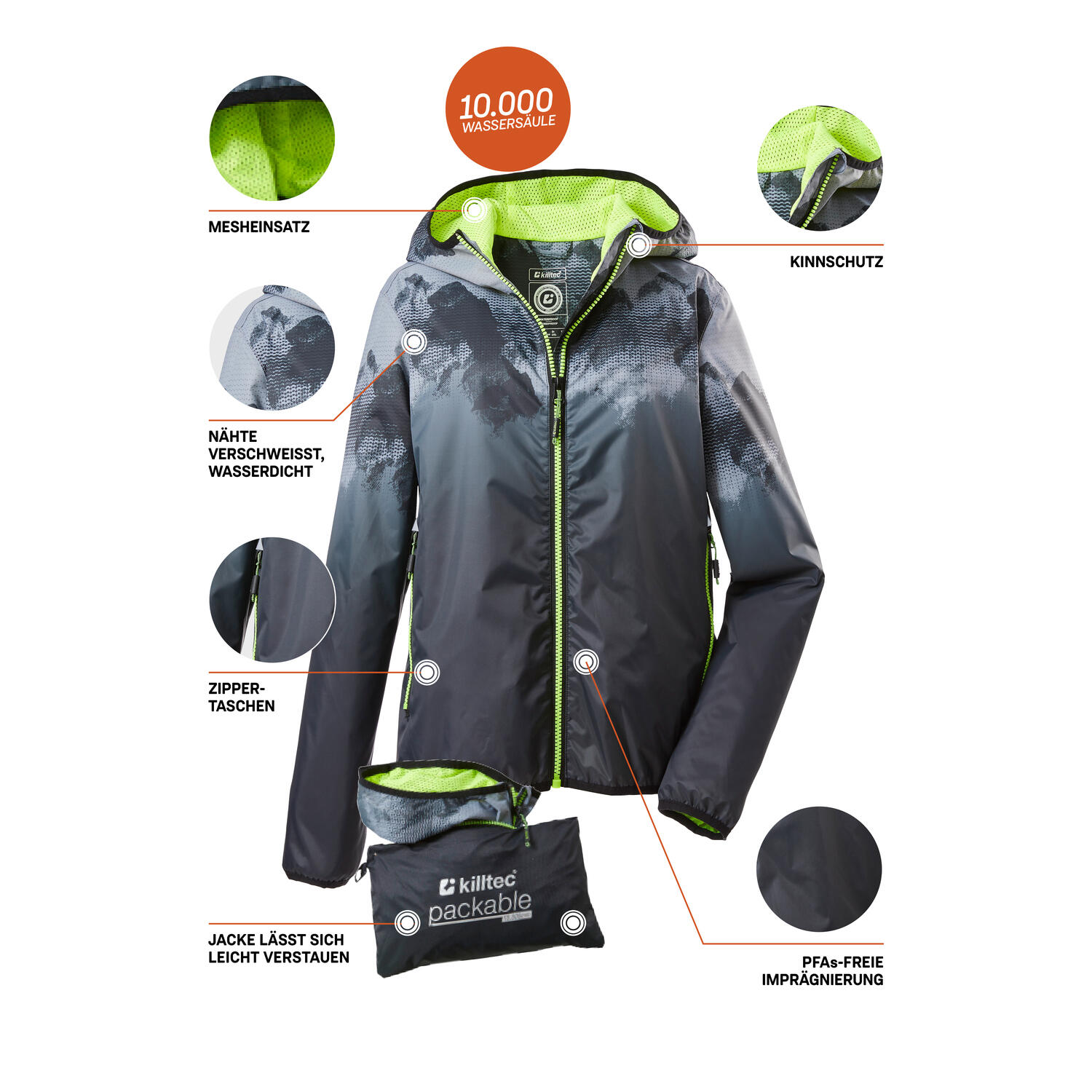 Jungen, Kinder Outdoorjacke Lyse 6/7