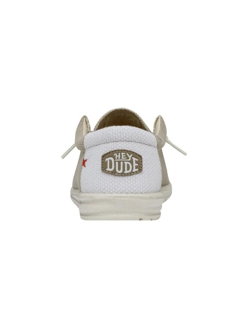 Zapatilla para Hombre Hey dude Wally braided Beige 4/6