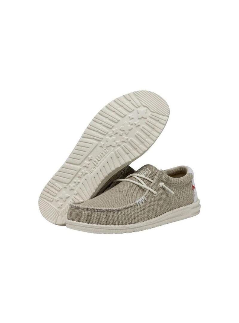 Zapatilla para Hombre Hey dude Wally braided Beige 1/6