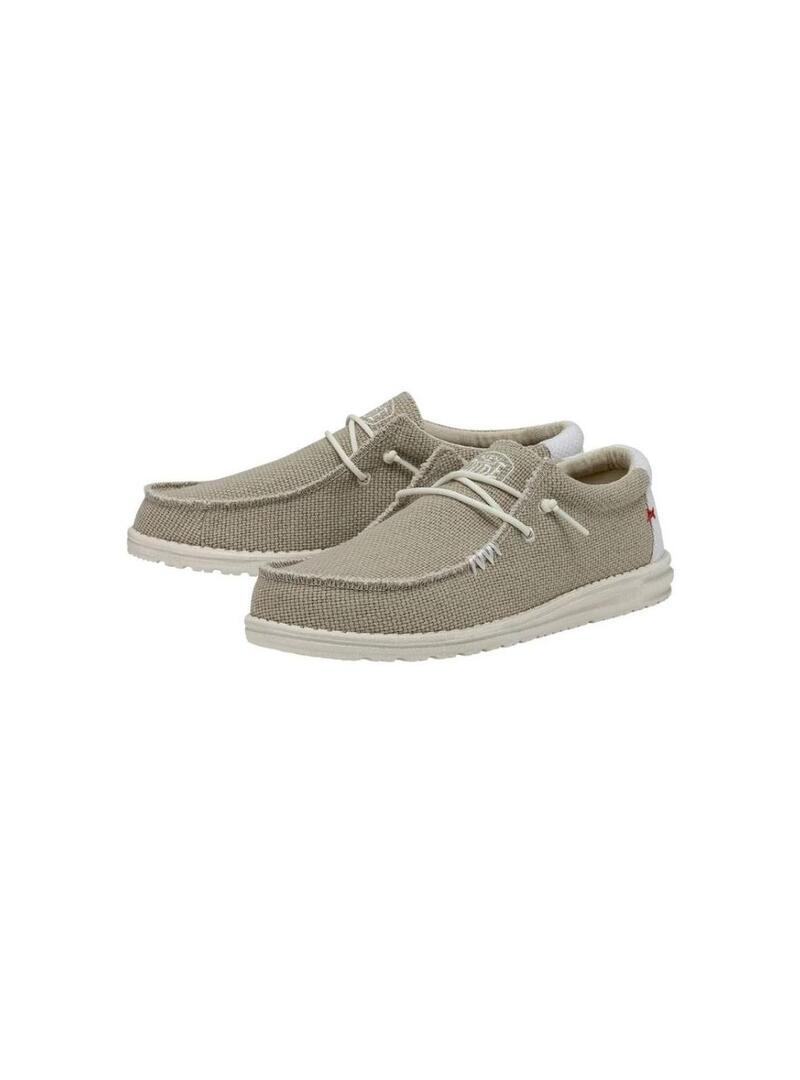 Zapatilla para Hombre Hey dude Wally braided Beige 5/6