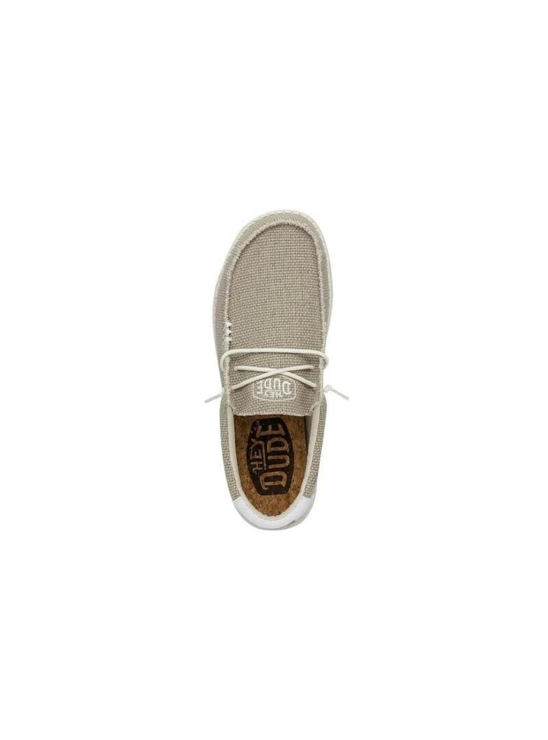 Zapatilla para Hombre Hey dude Wally braided Beige 6/6